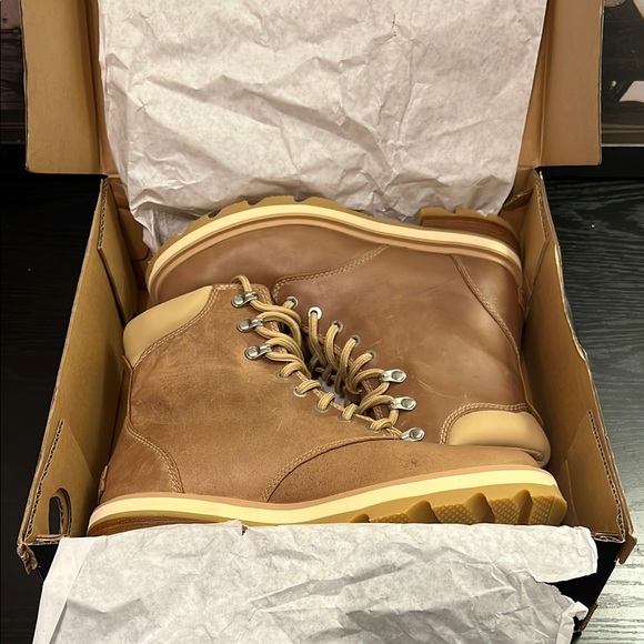 NWT + Box | SOREL Women’s Lennox Combat Boots | Canoe Tan | 9 - Picture 8 of 13